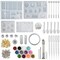 145pcs Resin Casting Silicone Molds Jewelry Making Pendant Craft Kit